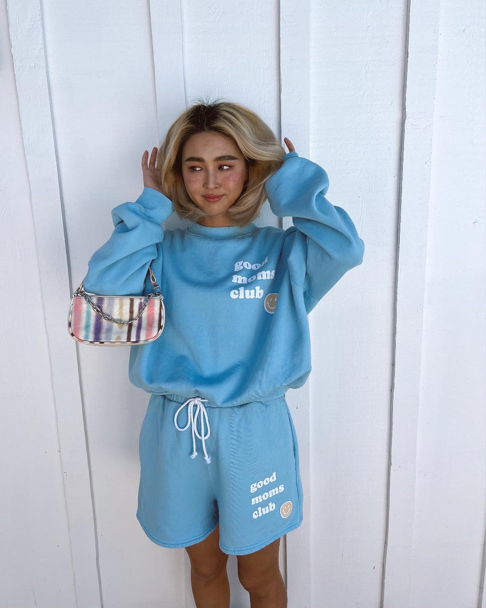 SMILEY GOOD MOMS CLUB SWEATSHIRT Sun Peony Coconut