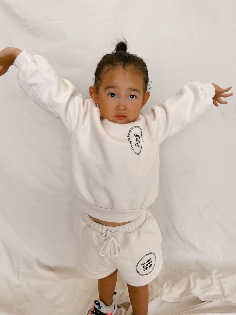 SPC GOOD GIRLS CLUB SWEATSHIRT - Sun Peony Coconut