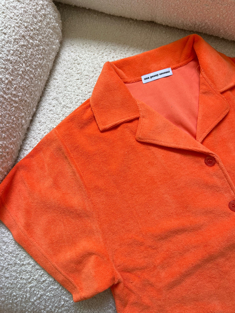 Lauren Luyendyk x SPC Women's Terry Shirt / Orange - Sun Peony Coconut
