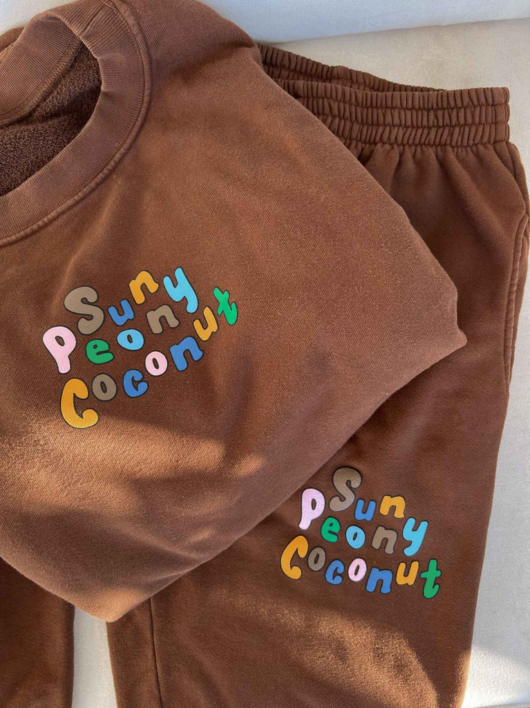 Hot Chocolate Mom Sweatshirt - Sun Peony Coconut