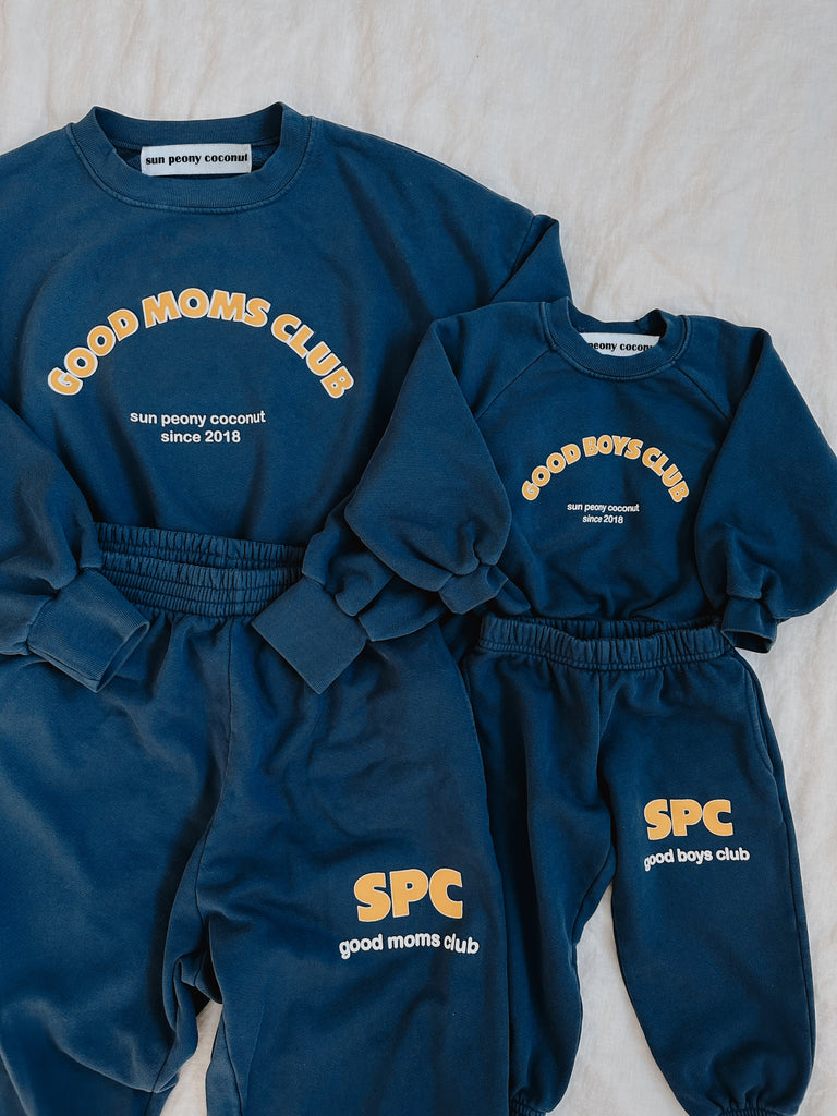 Big Bear Good Boys Club Sweatshirt Midnight - Sun Peony Coconut