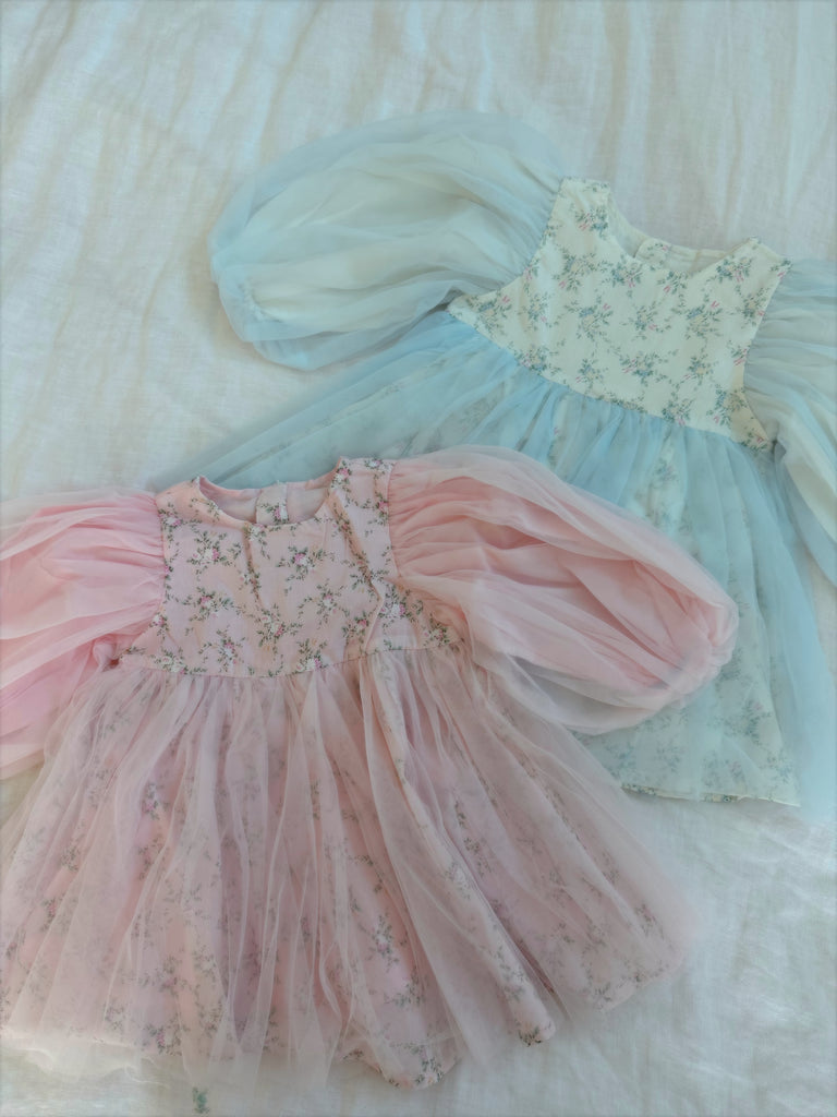 Hannah Floral Girlie Dress Pink - Sun Peony Coconut
