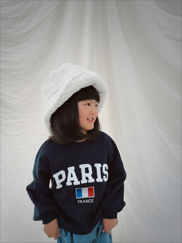 Paris Sweatshirt Navy - Sun Peony Coconut
